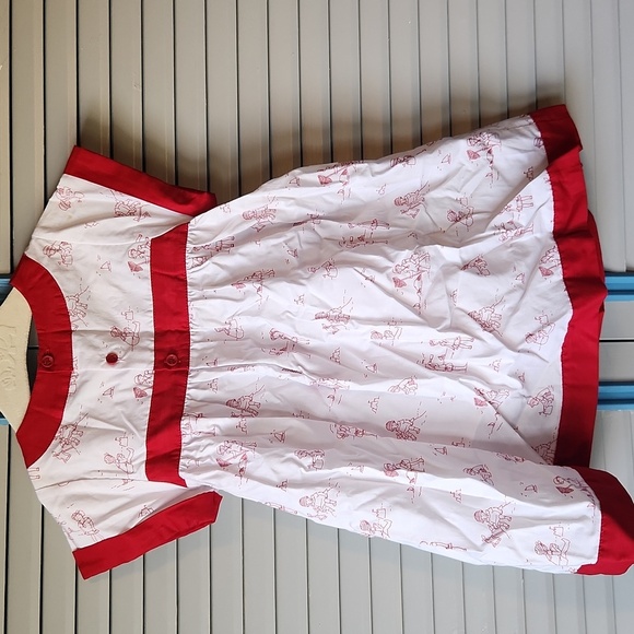 Jacadi Paris White & Red Trim Dress with Bloomers - Picture 8 of 13